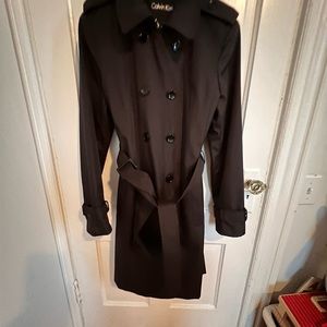 Calvin Klein black rain coat